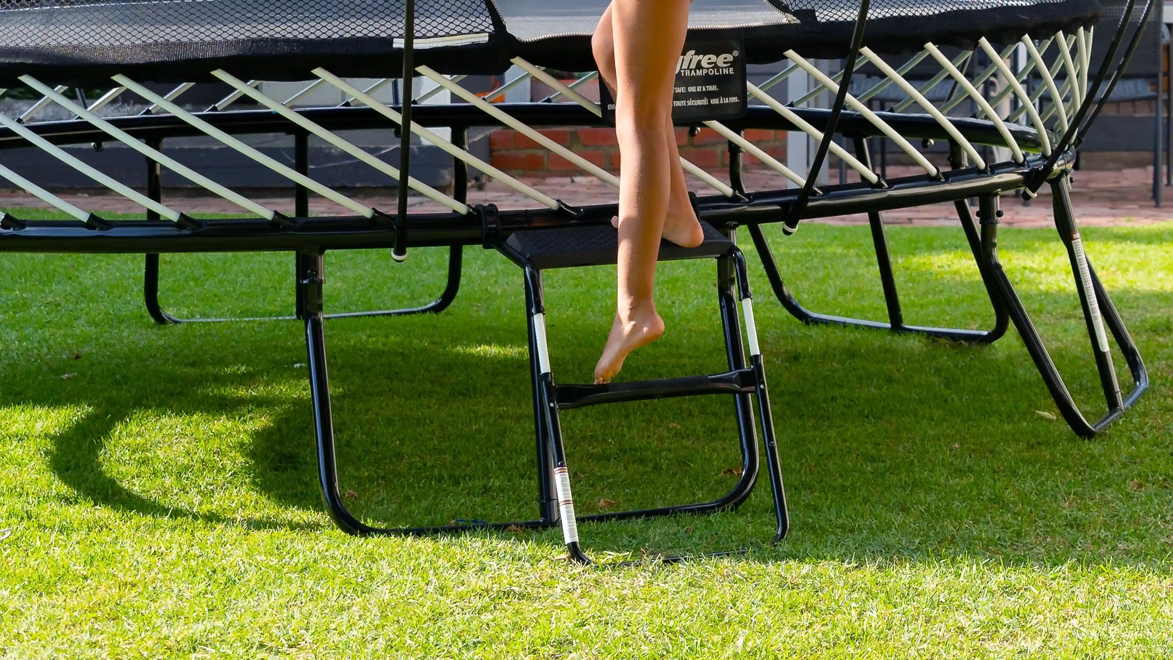 FlexrStep attached to a trampoline
