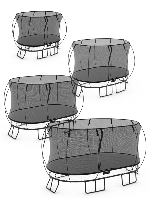 range of oval springfree trampolines