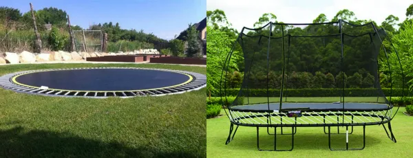 In-ground garden trampolines VS Springfree trampolines - Trampoline United Kingdom